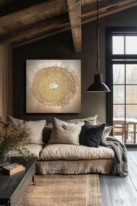 Quadro decorativo feito a mão 100×100