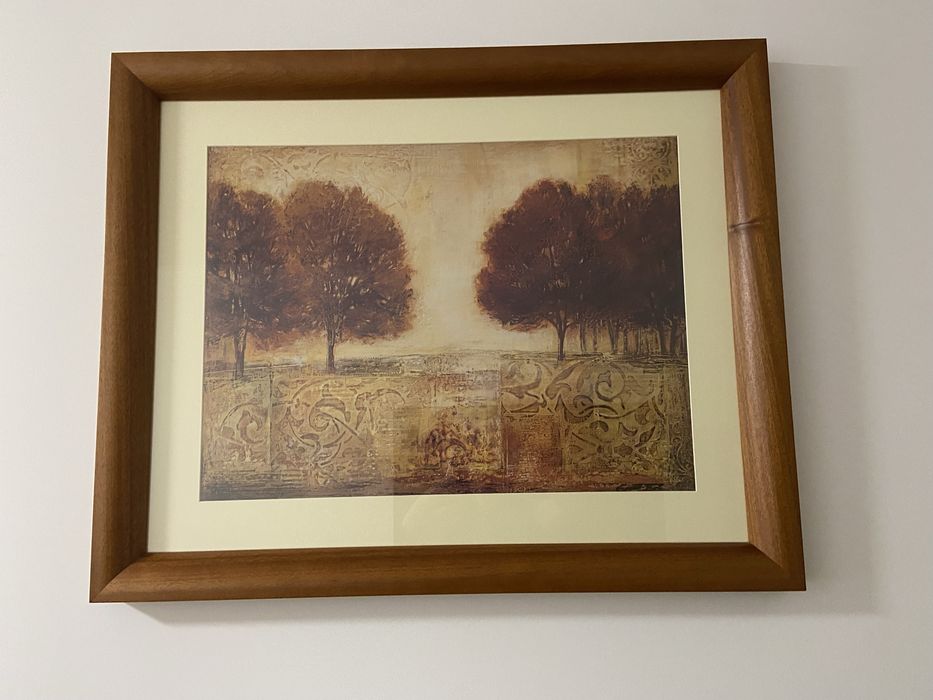 Quadro grande com madeira a violts