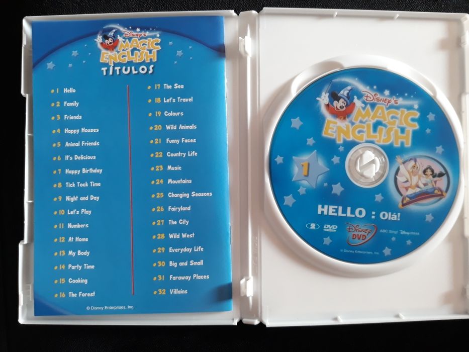 Dvd+Puzzles aprendizagem Inglês Hello Kitty e revistas infantis