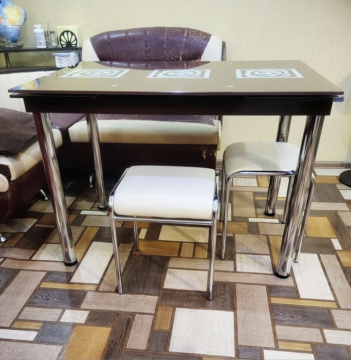 Стол скляний полуавтомат 110×80×30