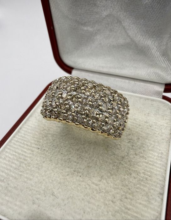 Złoty pierścionek 585 z diamentami 2,00ct Si1-P1/K-M