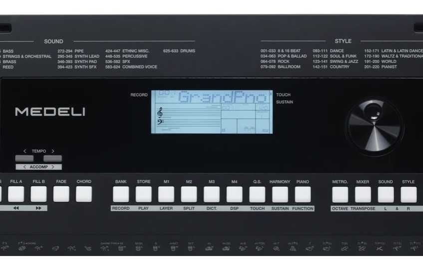 Medeli MK300 keyboard z dynamiczną klawiaturą MK-300