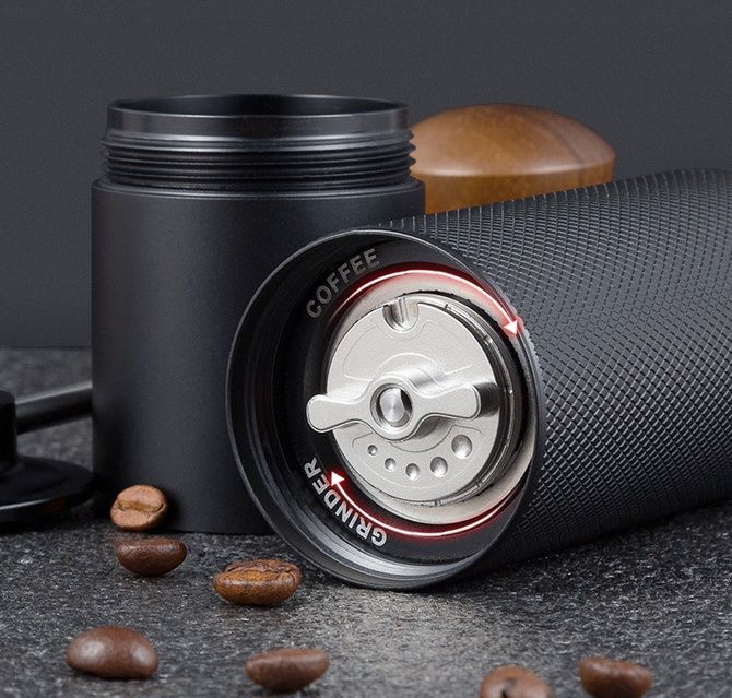 Ручна кавомолка Coffee Grinder із жерновами з високовуглецевої нержавіючої сталі / Млин для кави з регулюванням помелу/кофемолка/ручная кофемолка