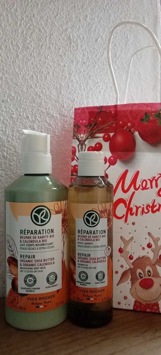 Conjunto Reparação karité e calêndula  Yves rocher