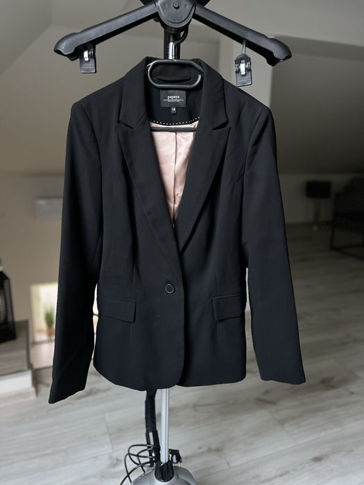 Elegancka czarna marynarka basic L Papaya