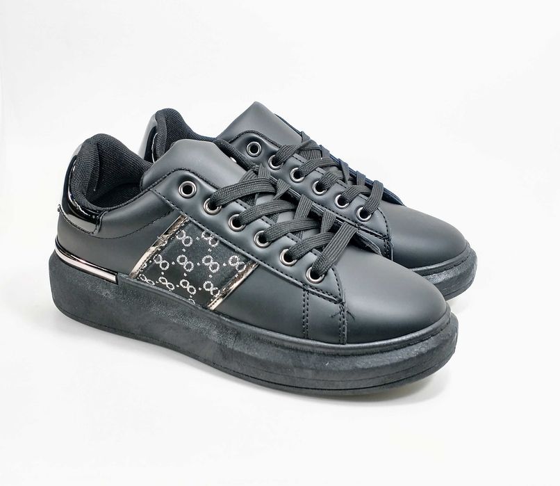 Sneakersy damskie Modne Czarne ! HIT !