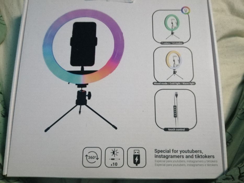 Luz Led arco com suporte Telemóvel