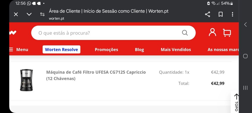 Máquina de café Ufesa