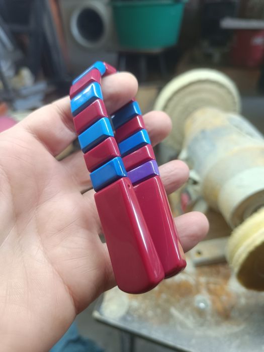 Чётки перекидные шар биток бордовый с синим aramit premier