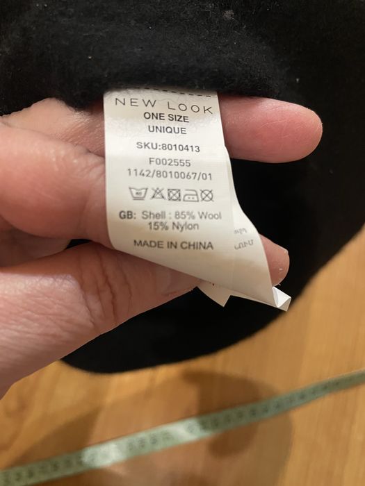 Черный берет натуральная шерсть New Look.