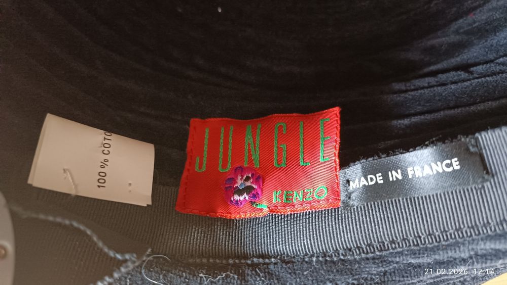 Вельветовая, бархатная шляпа-ведро (bucket hat) Франция (Jungle Kenzo)