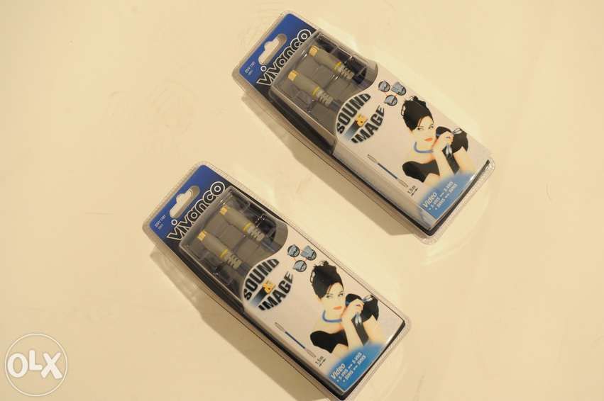 Cabos de vídeo, Svídeo, Svhs, Vivanco 10, 5, e 3 metros novos