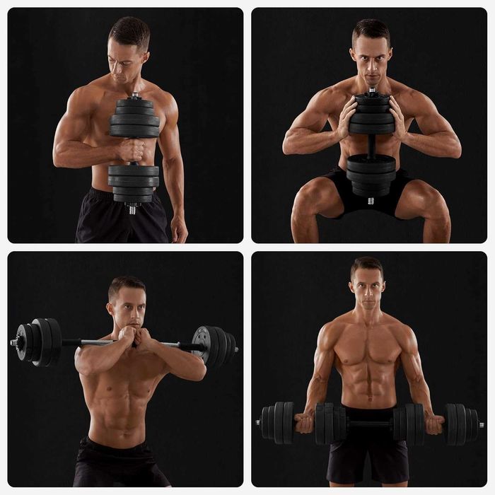 Zestaw hantli 8x2,5kg , 4x1,25kg , 4x1kg