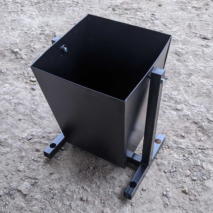 Урна для мусора, мусорка уличная квадратная переносная черная 27л