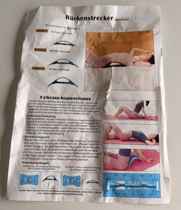 Masażer do rozciągania pleców regulowany + GRATIS