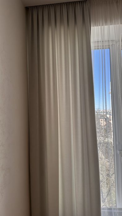 Штори сірі 2 шт. Дуже красиві
