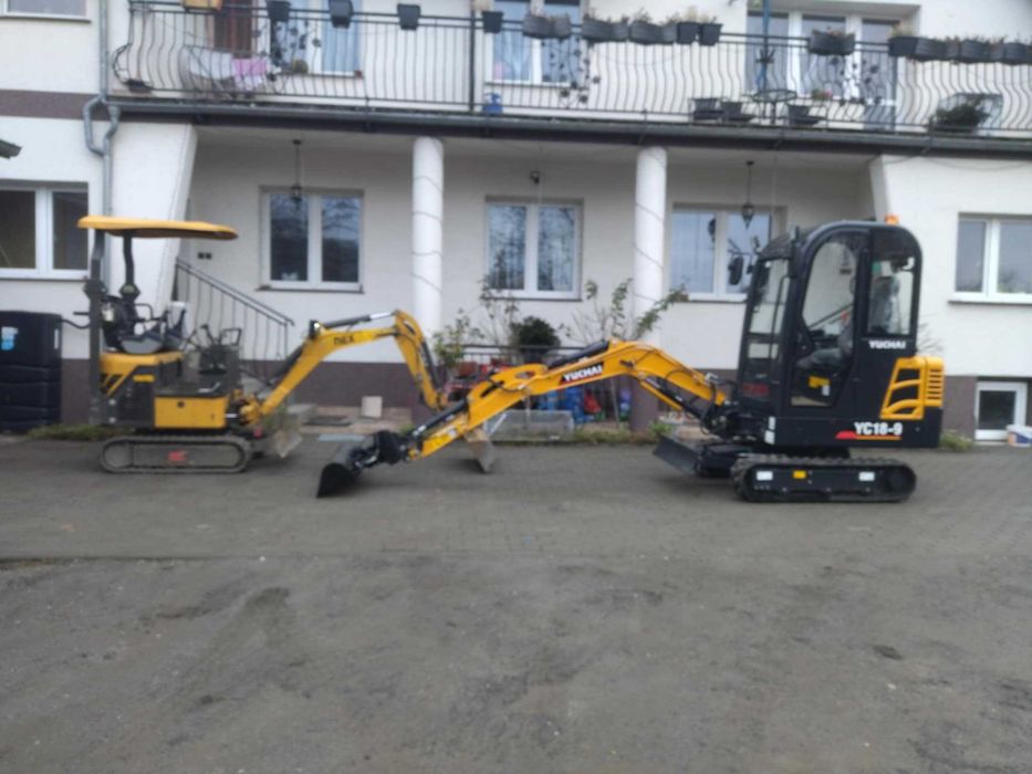 Wynajem minikoparka YUCHAI YC 18-9 silnik Yanmar 1850 kg