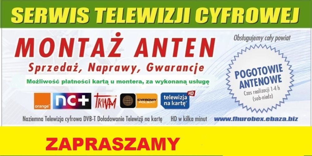Montaż,naprawa,ustawianie anten Tv Sat;SERWIS #Sława