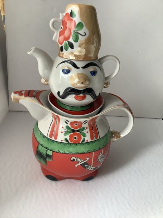 Фарфоровый чайник-трансформер Козак Карась Сумы
