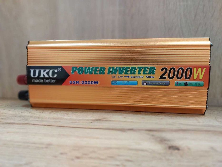 Инвертор • Преобразователь напряжения 12v-220v 2000W •Інвертор напруги