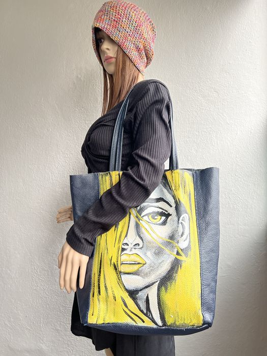 Shopperka malowana ręcznie