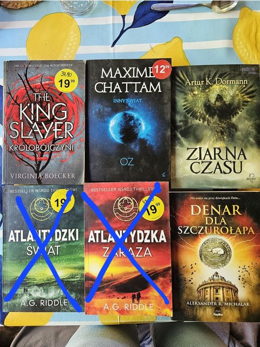 Książki fantasy- różne. Cena za 4szt.