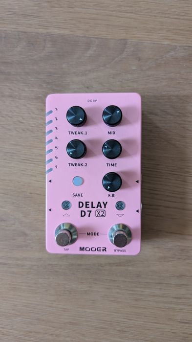 Pedal de Guitarra Mooer D7 X2 Delay