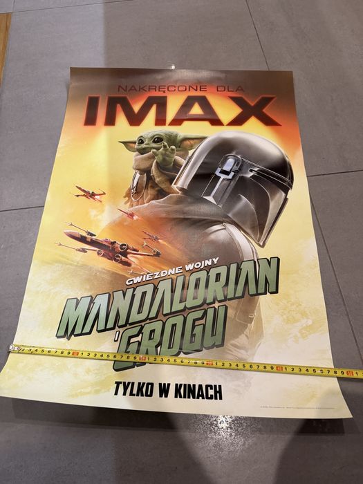 plakat gwiezdne wojny Mandalorian grogu