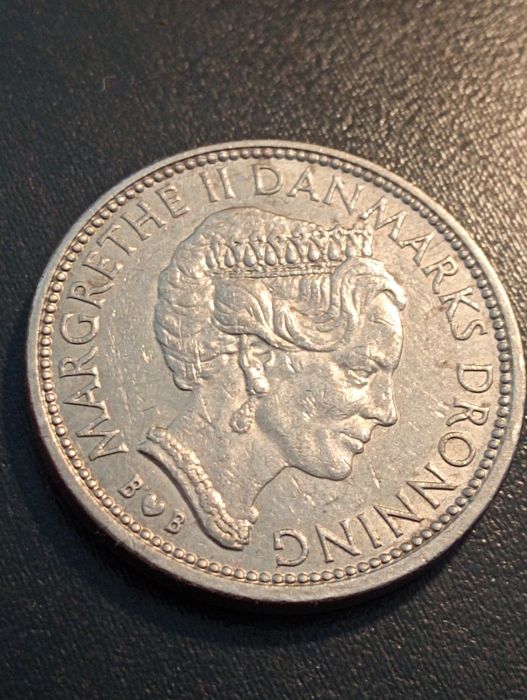10 Kroner - Margrethe II 	Dinamarca	1979	 - B e B	Soberba	cuproníquel