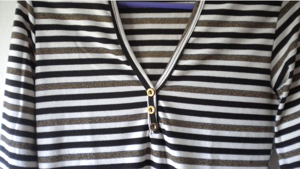 Camisola Riscas S/M com Capuz