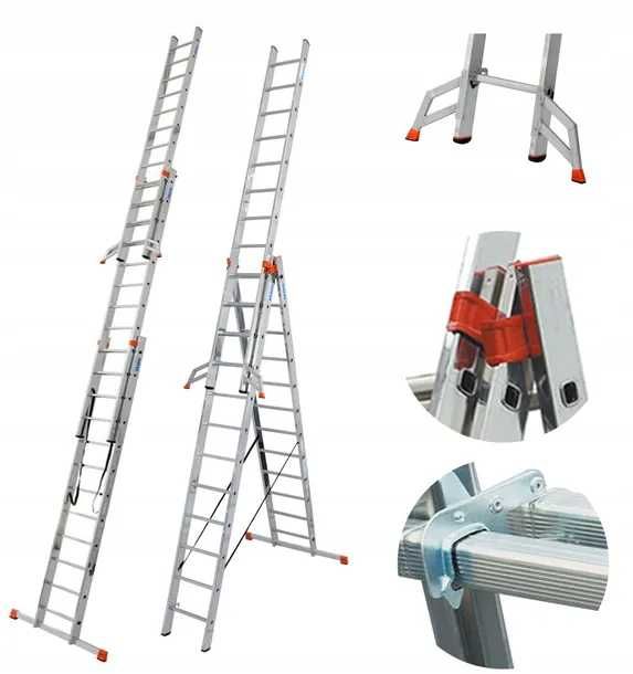 Wynajem Drabina Krause 3x12 el 10.9m nowa strażacka
