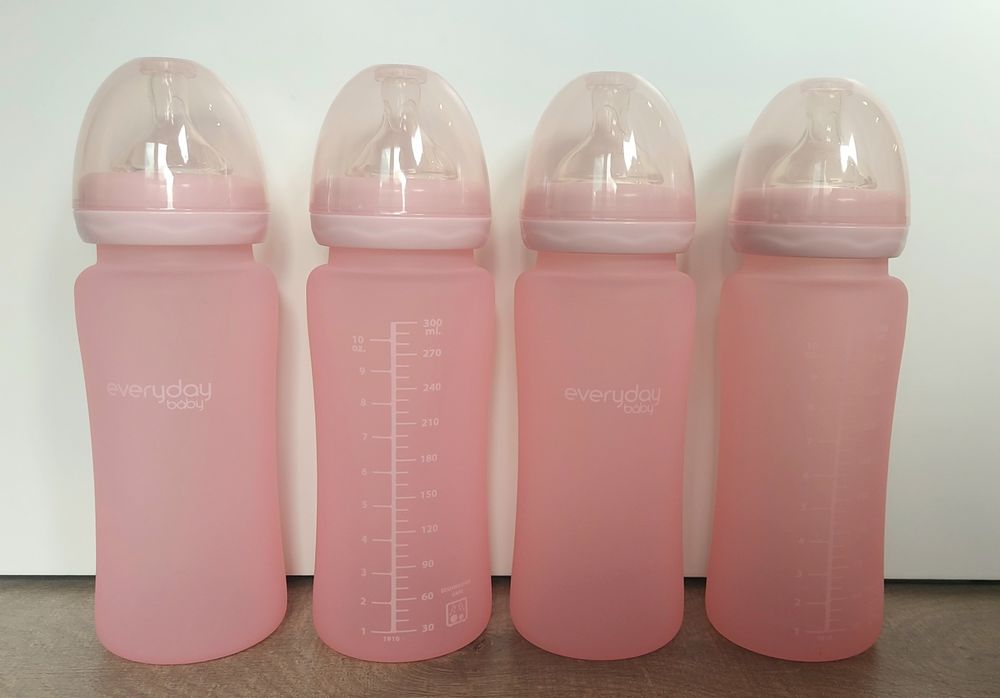 Biberão vidro + tetinas Everyday Baby NOVO