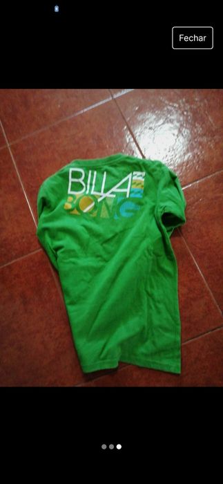Tshirt Billabong, 10 anos, verde.