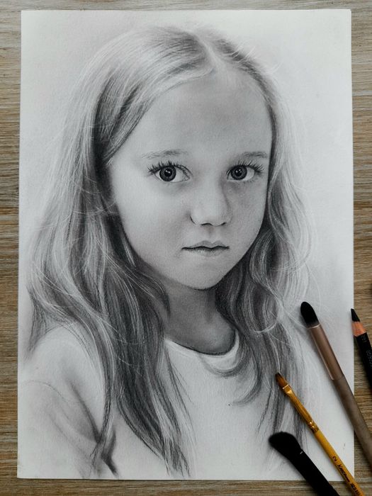 Портрети по фото на замовлення (олівець, вугілля, пастель)