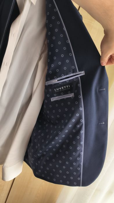 Garnitur ,granatowy na 179cm wzrostu pas 100cm