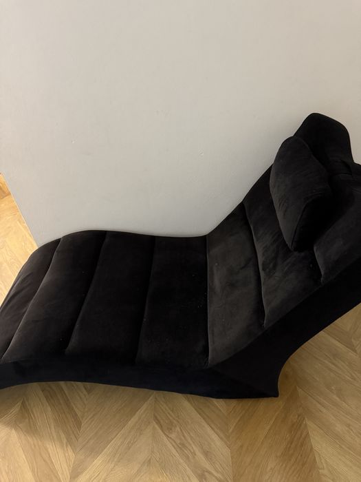 Szezlong fotel czarny