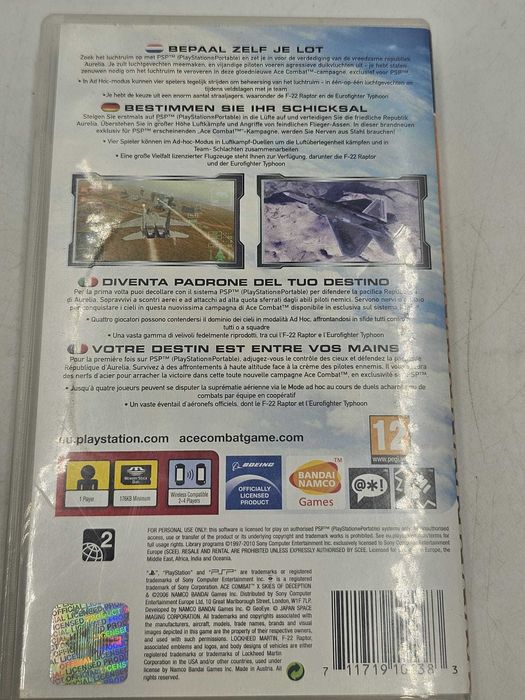 Ace Combat X Skies of Deception gra na PSP PlayStation Portable