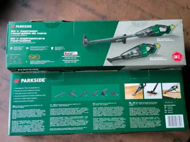 Aspirador Parkside 20V Bateria (Novo / Caixa) – Sólidos e Líquidos