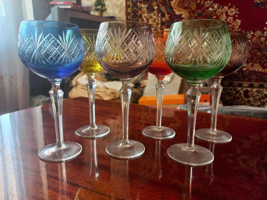 Набор из 6 хрустальных бокалов для шампанского