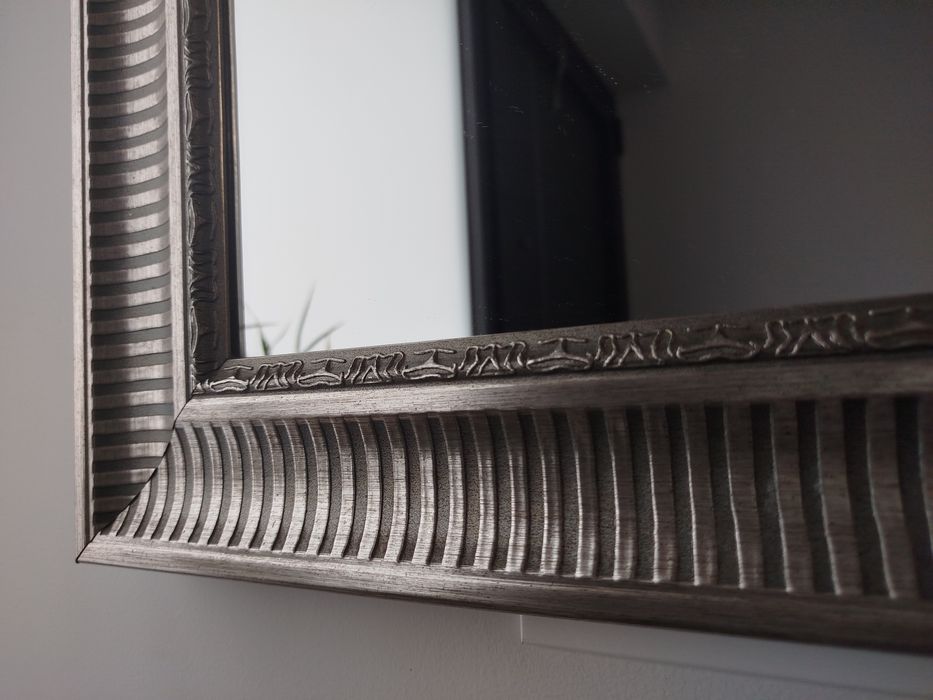 Espelho moldura prata envelhecida