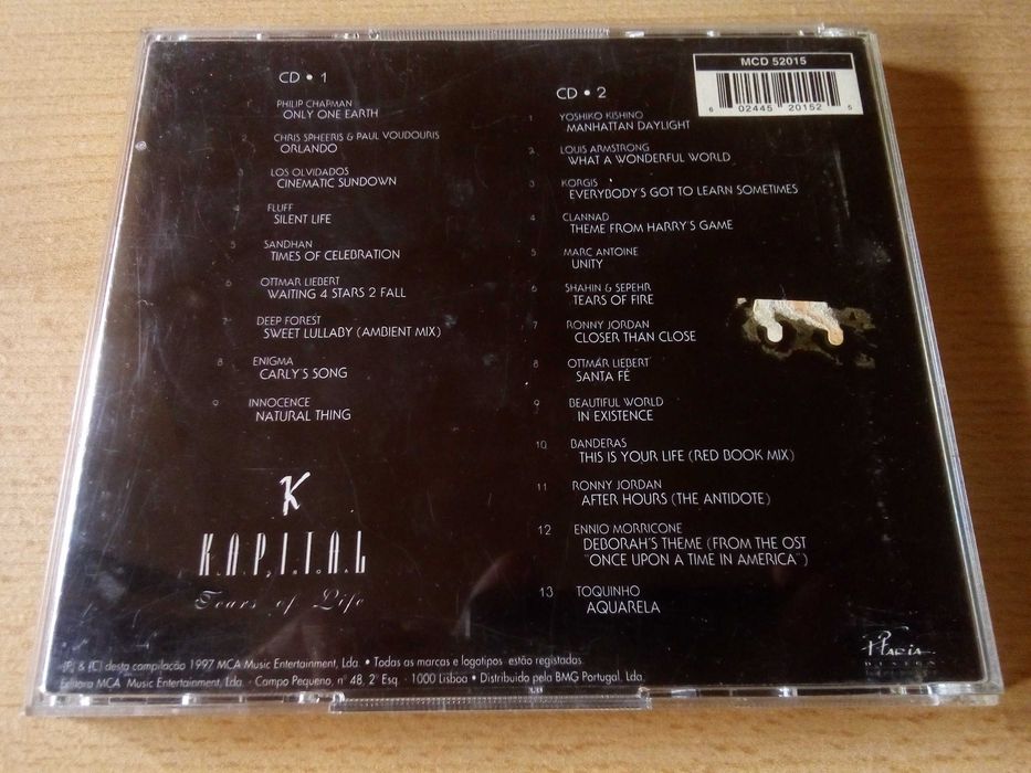 Kapital - Lisboa ( Tears Of Life ) 2xCD Enigma Clannad Deep Forest Toquinho Ennio Morricone