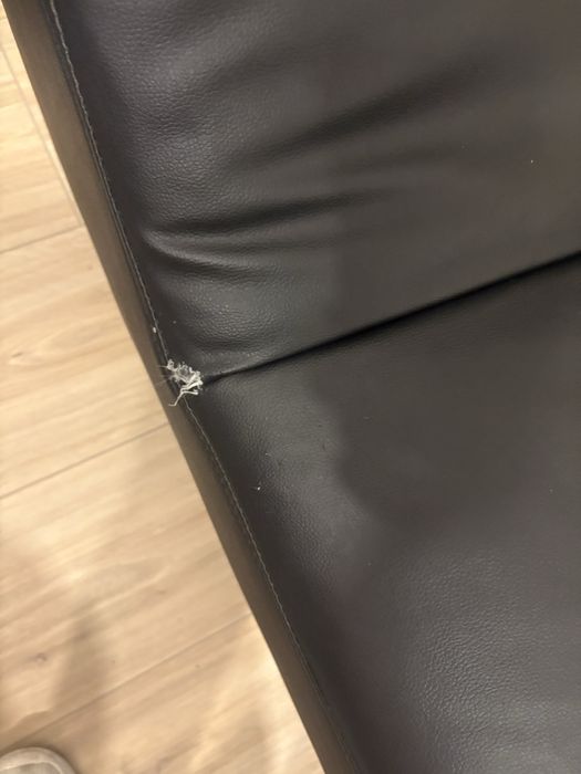 Chaise Longue / Sofá Relax em Pele Sintética – Preto