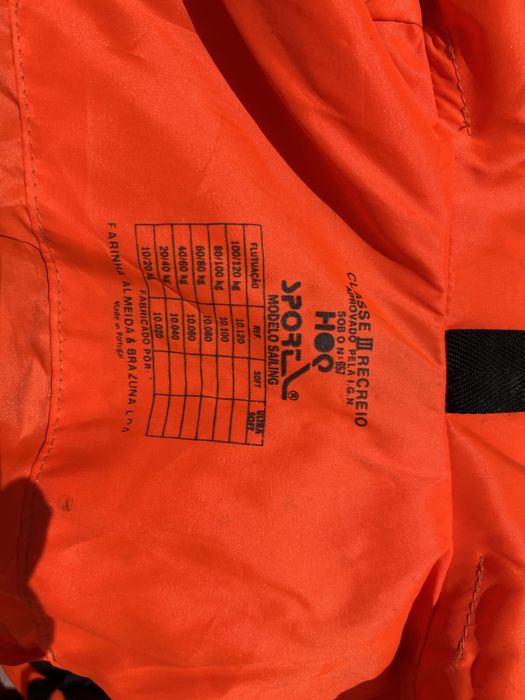 Colete salva vidas pesca barco homologado