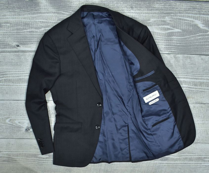 Suitsupply Napoli Wełniana Marynarka Męska Pure Wool Super 44