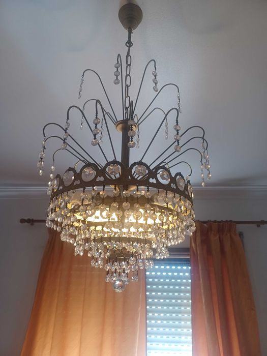 Candeeiro tecto em Cristal