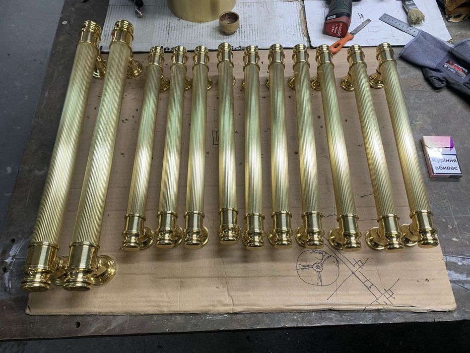 Великі Латунні Дверні Ручки Скоби, Дуже Якісні, Довжину робим будь яку