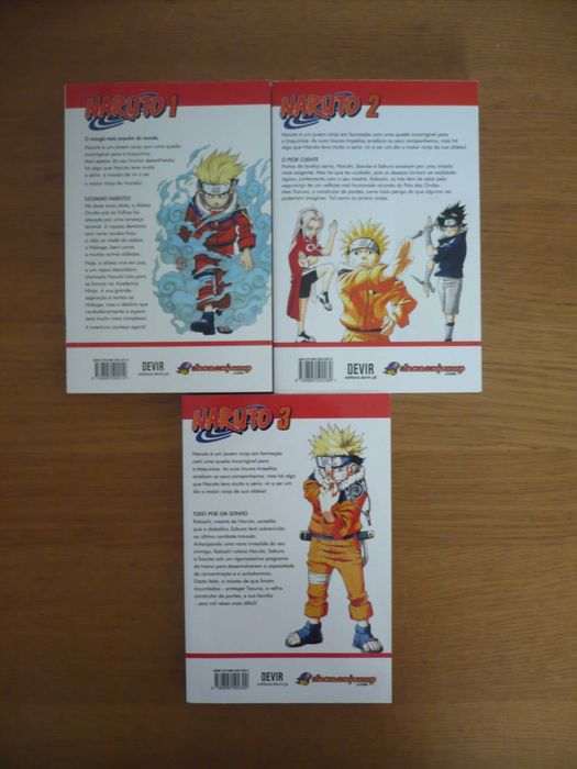 Naruto Livros 1,2 & 3