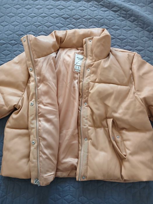 Пуховик куртка ABERCROMBIE & FITCH з веганської еко-шкіри