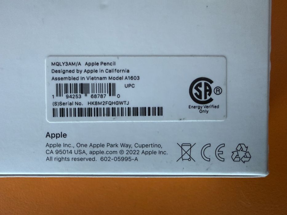 Стилус Apple Pencil (1st Generation) A1603 Новий