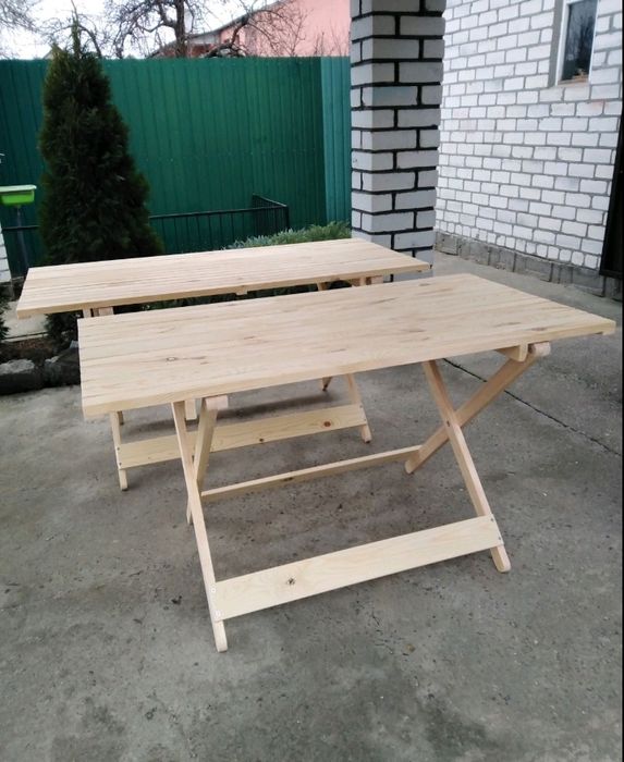 Стіл деревяний розкладний, для дачі, для природи